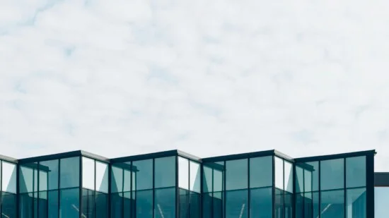 Finished Bent Glass Architecture